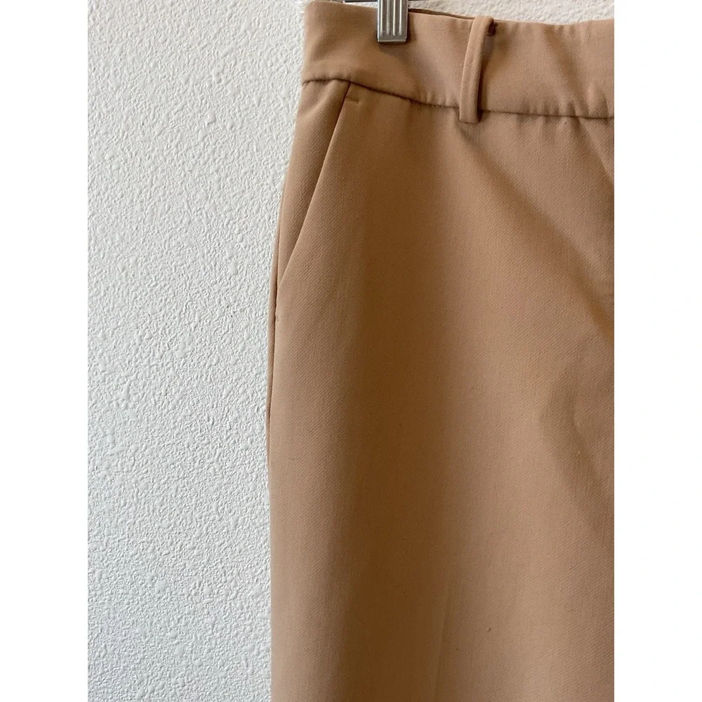 Talbots Hampshire Ankle Chino‎ Pants Womens 10 Tan High Rise Zip